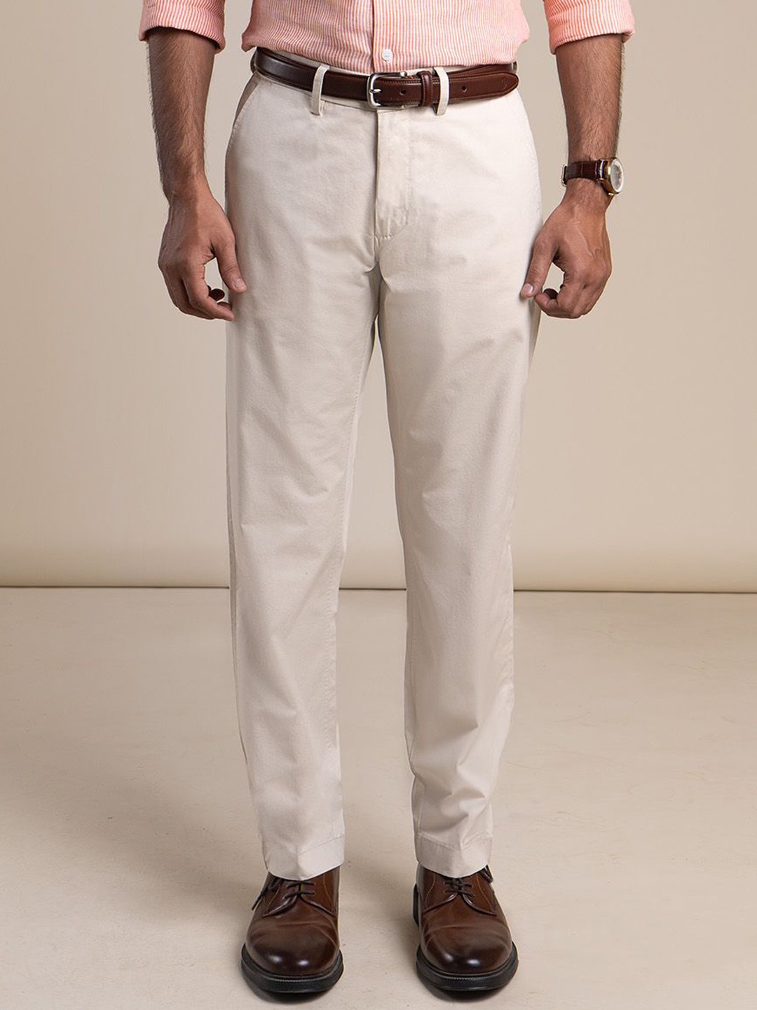 

Monks of Method Men Comfort Formal Trousers, Beige