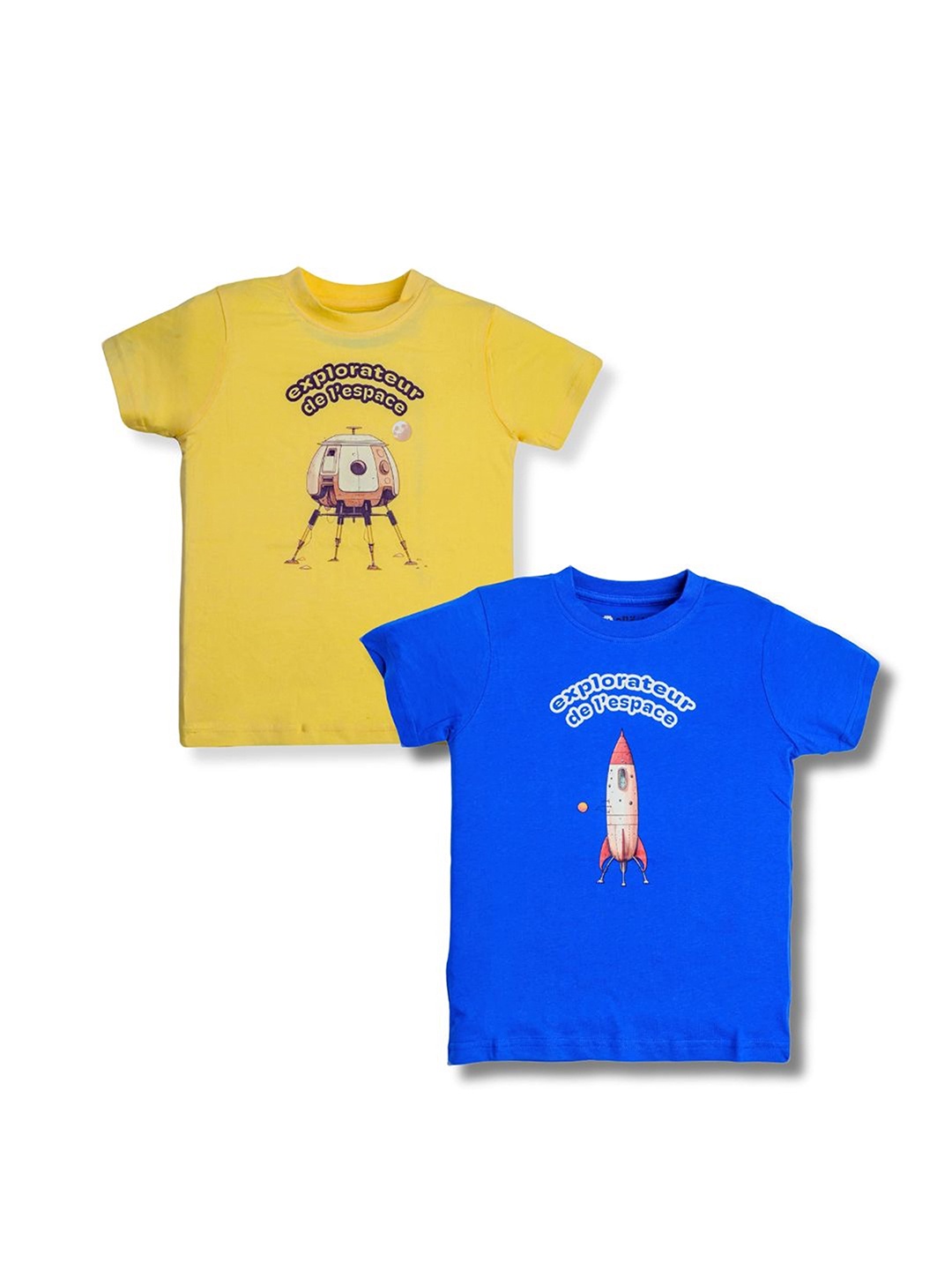

allorio kids Boys 2 Printed Slim Fit T-shirt, Multi