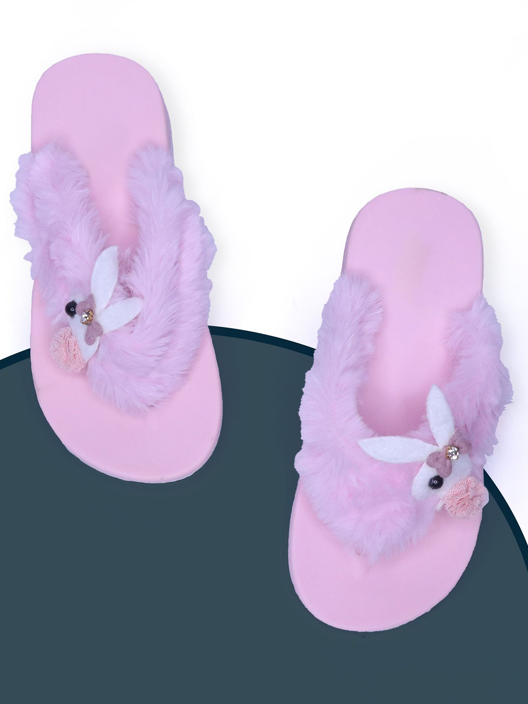 

FEETWELL SHOES Girls Thong Flip-Flops, Pink