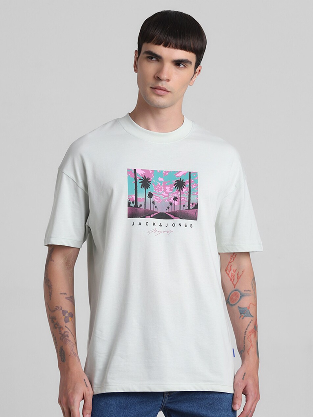 

Jack & Jones Pure Cotton Oversized T-shirt, Blue