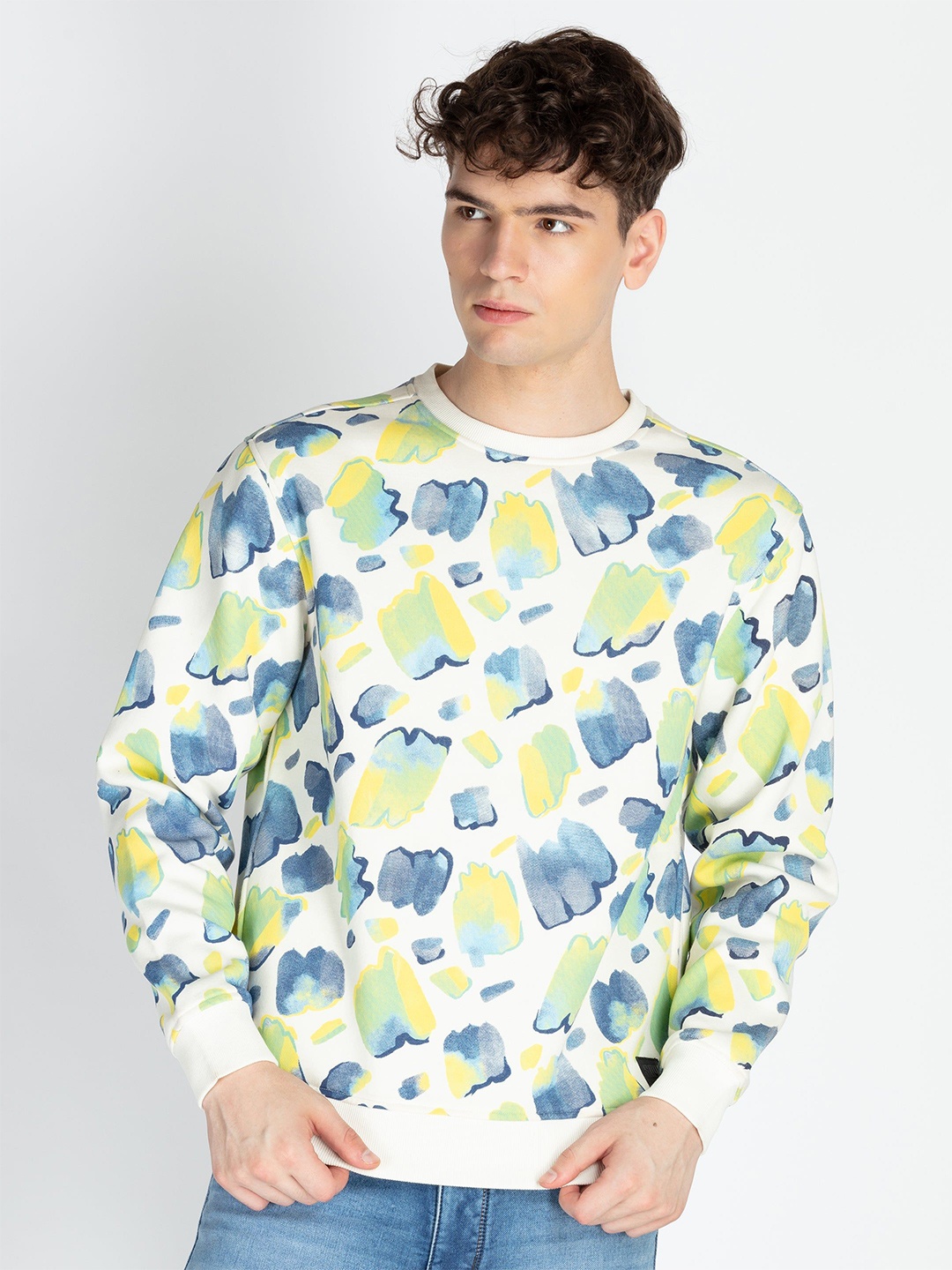 

Status Quo Men Printed Sweatshirt, Off white
