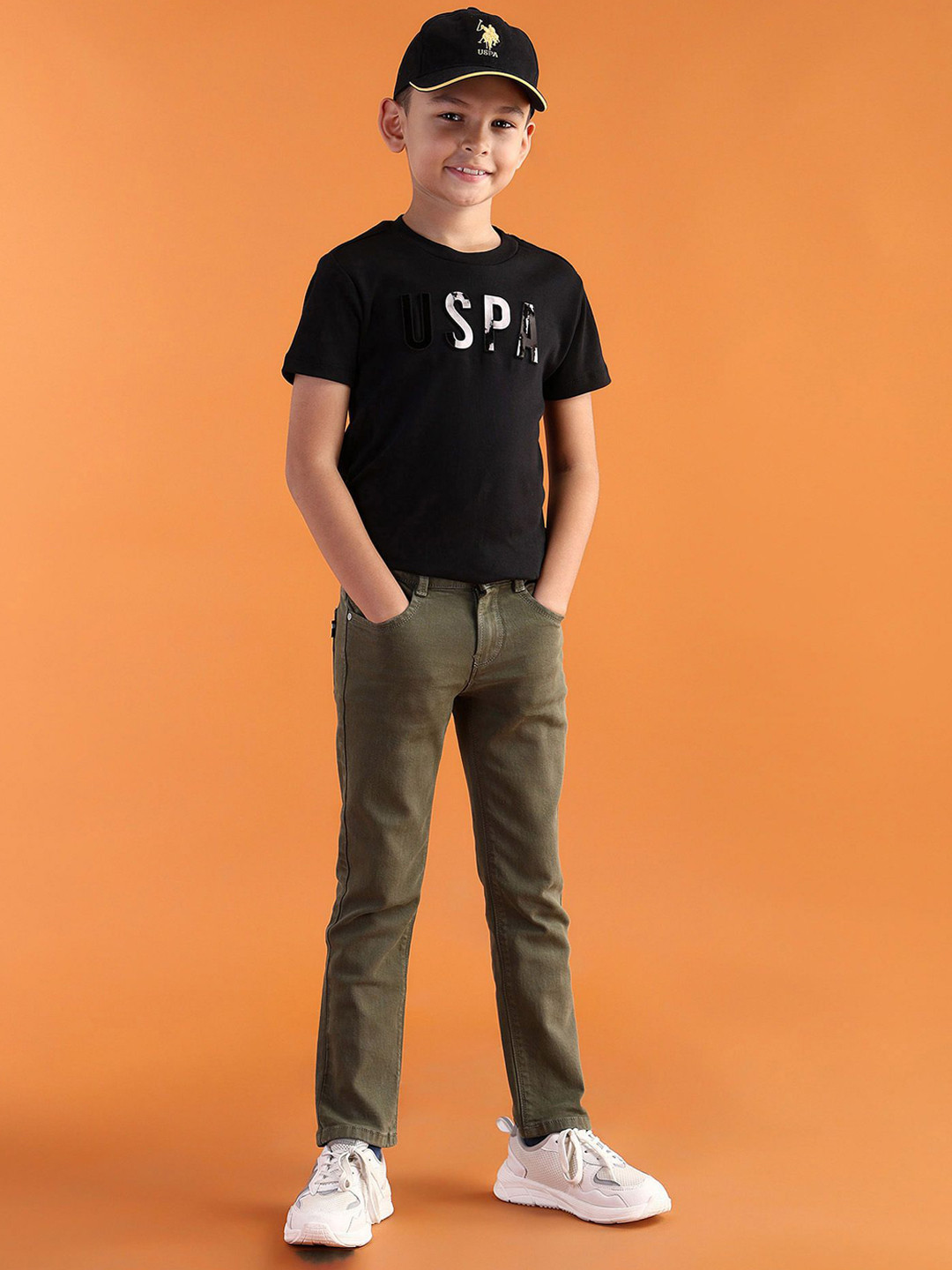 

U.S. Polo Assn. Kids Boys Skin Tight Cotton Slim Fit Jeans, Green