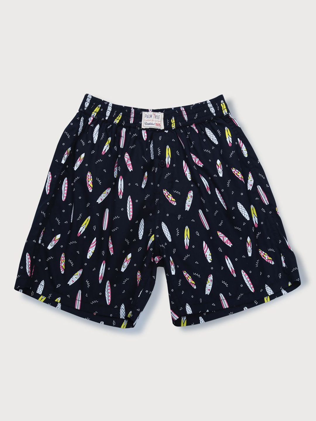 

Palm Tree Boys Conversational Printed Shorts, Navy blue