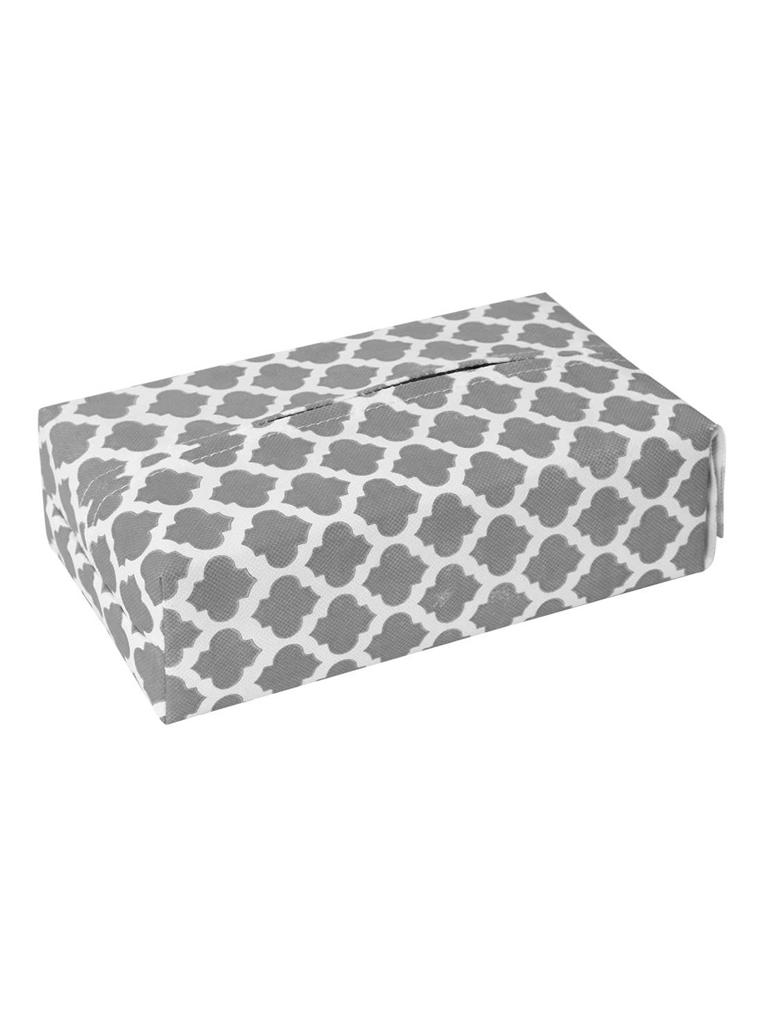 

prettykrafts Grey & White 2 Pieces Printed Rectangular Tissue Holders