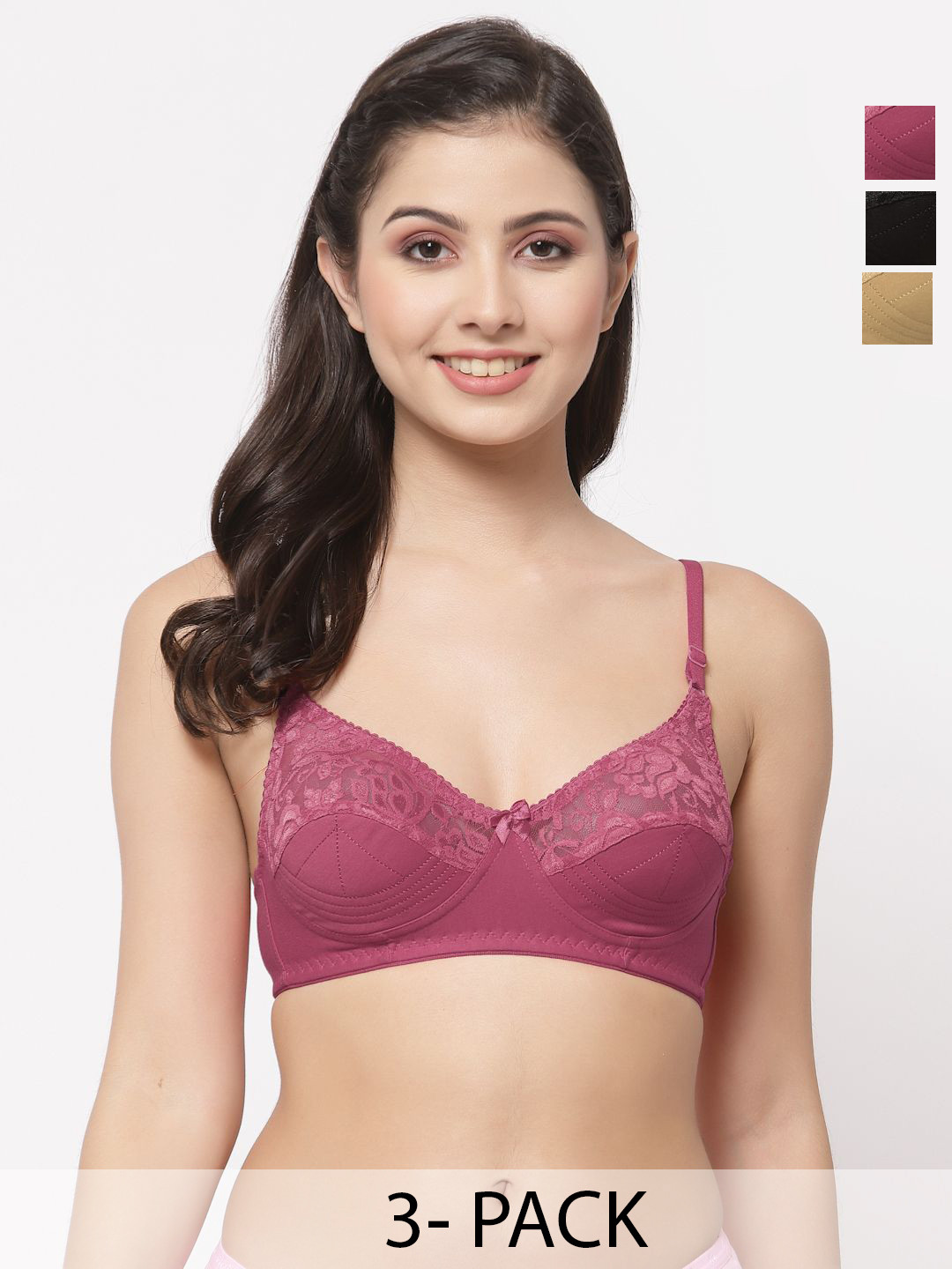 

Docare Bralette Bra Full Coverage, Purple