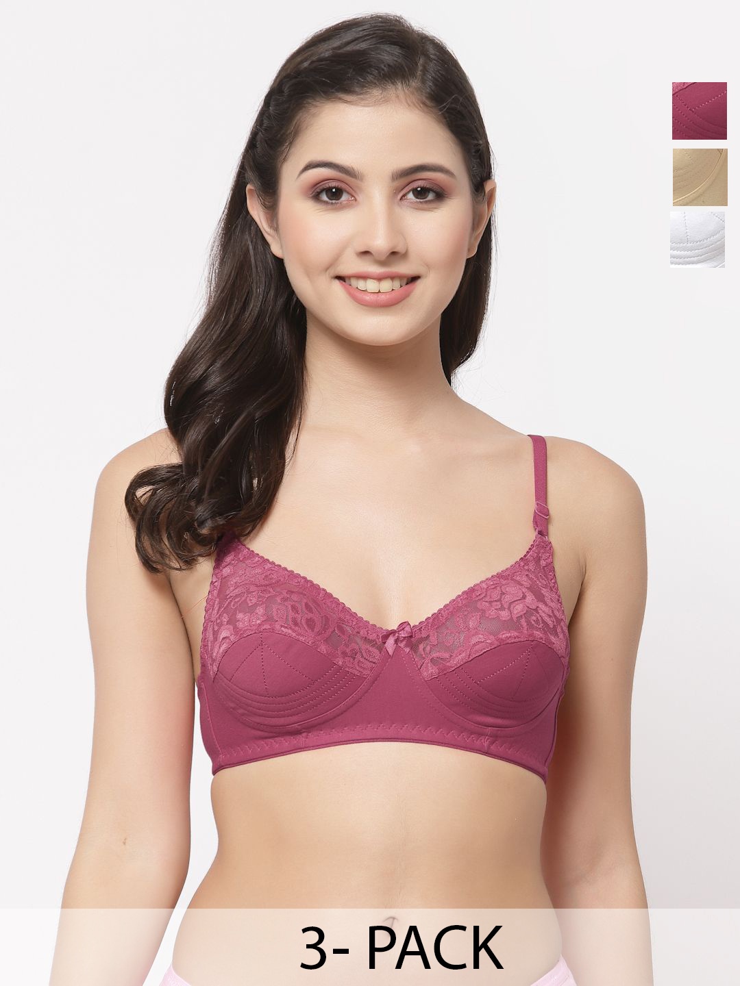 

Docare Bralette Bra Full Coverage, Purple