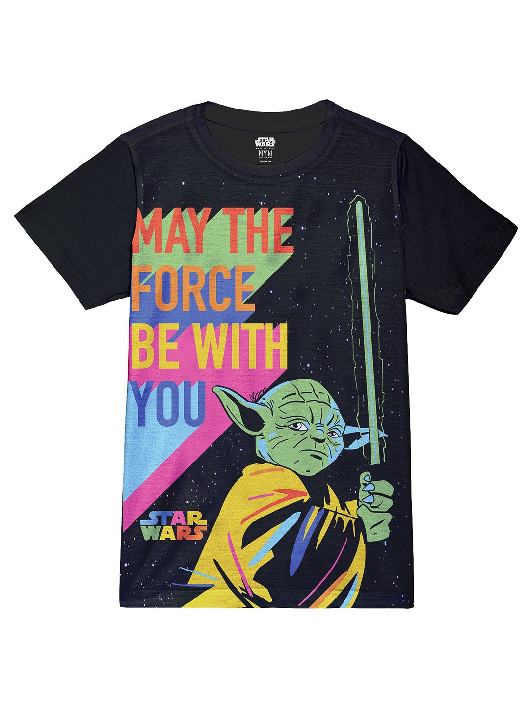 

Wear Your Mind Boys Graphic Printed Round Neck Cotton T-shirt, Black