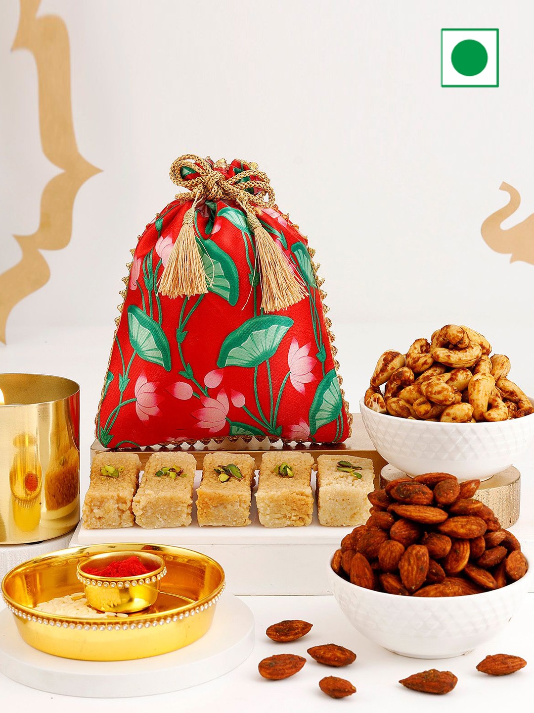 

IGP Goodness Assorted Gifts With Potli, Red
