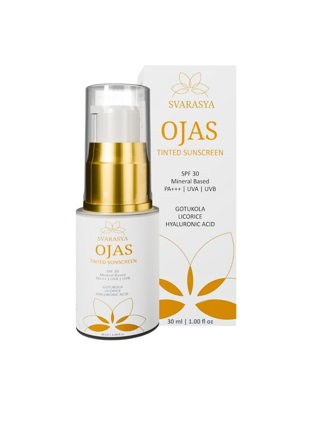 

Svarasya Ojas Mineral Based Tinted Face Sunscreen With SPF 30 - 30 ml, White