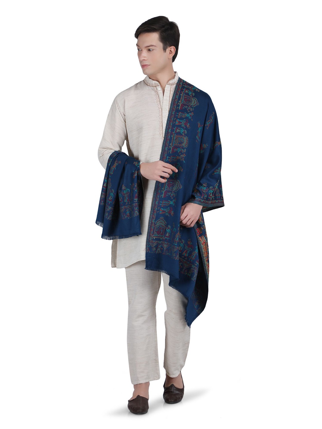 

Stole & Yarn Adults Woven Design Stoles, Blue