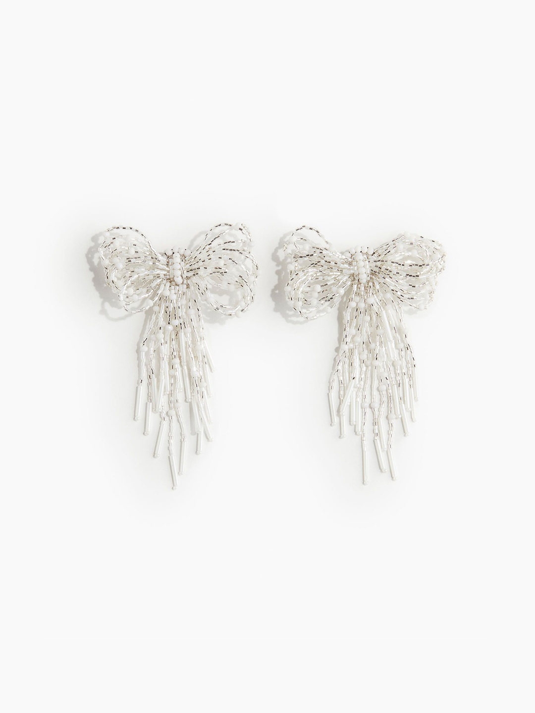 

H&M Bow-Shaped Earrings, White