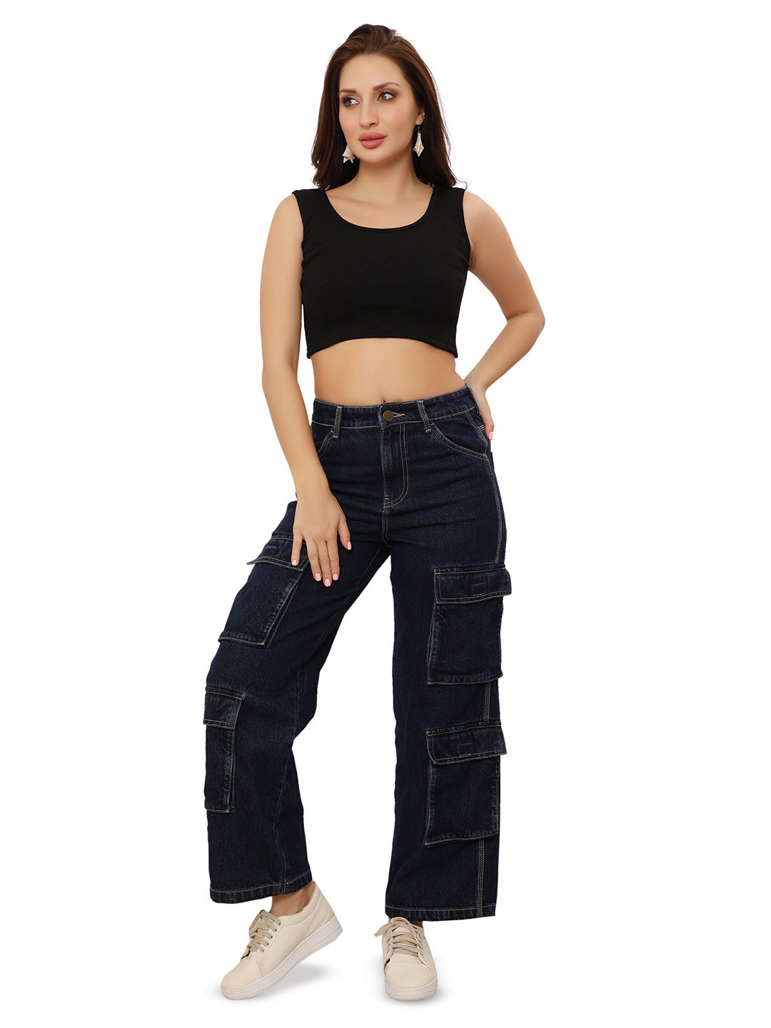

THIRD QUADRANT Cotton Crop Top, Black