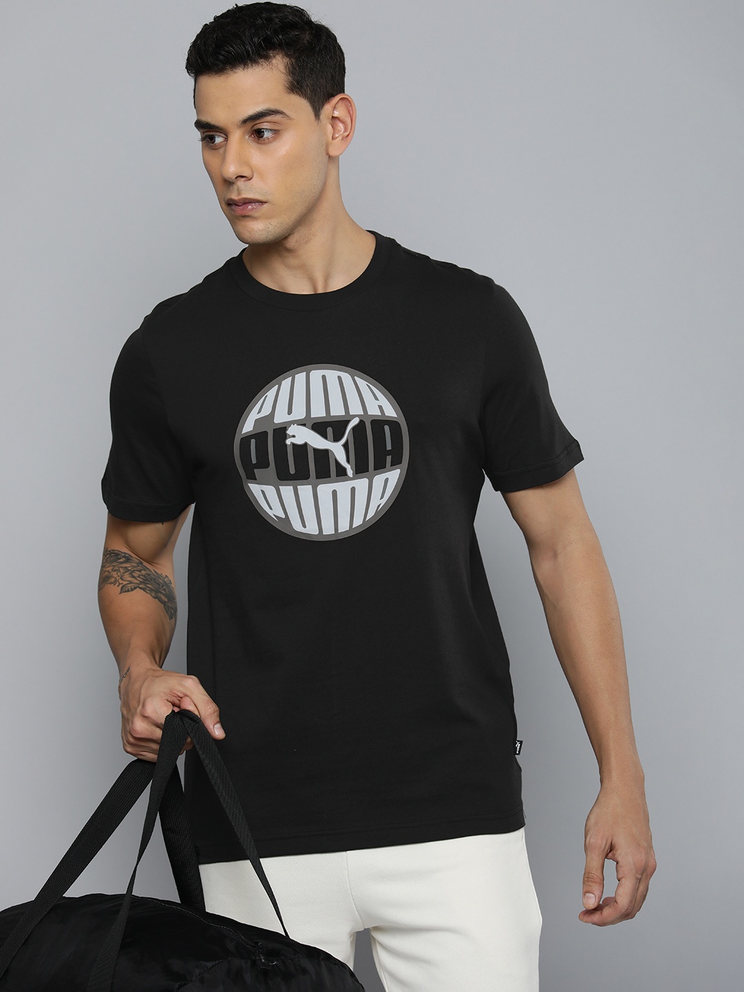 

Puma Pure Cotton GRAPHICS Circular Outdoor T-shirt, Black