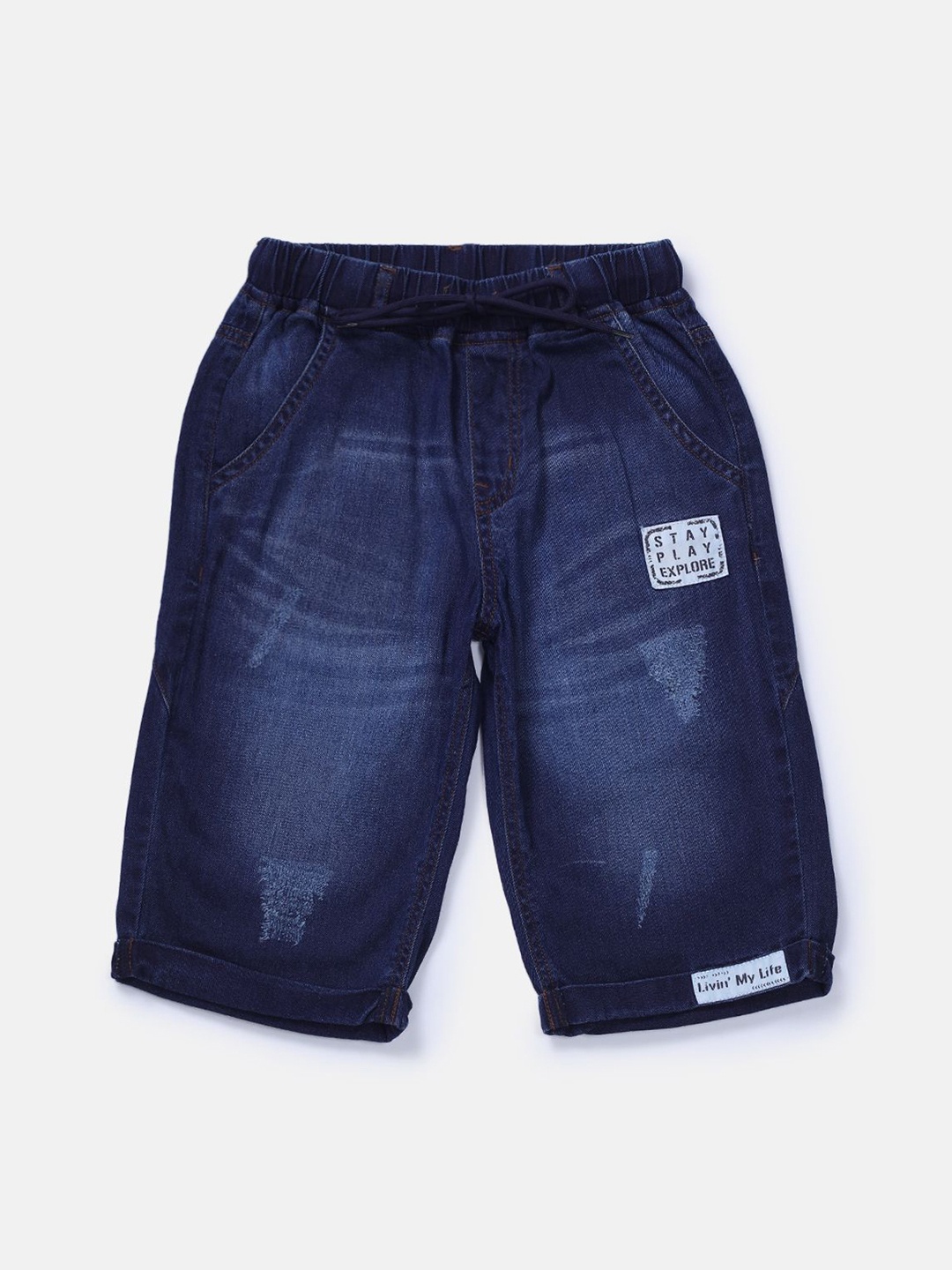 

Gini and Jony Boys Washed Denim Technology Shorts, Blue