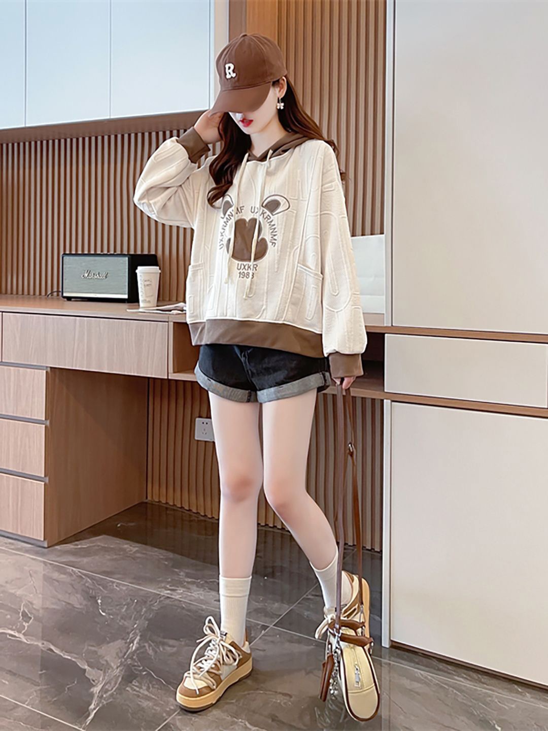 

JC Mode Women Printed Sweatshirt, Beige