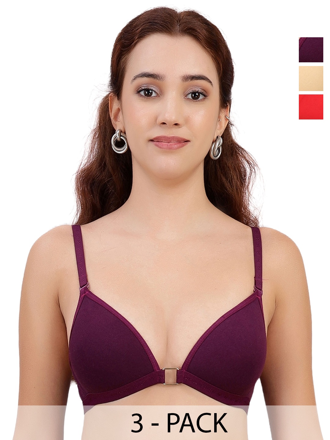 

SELFCARE Women Bra, Red