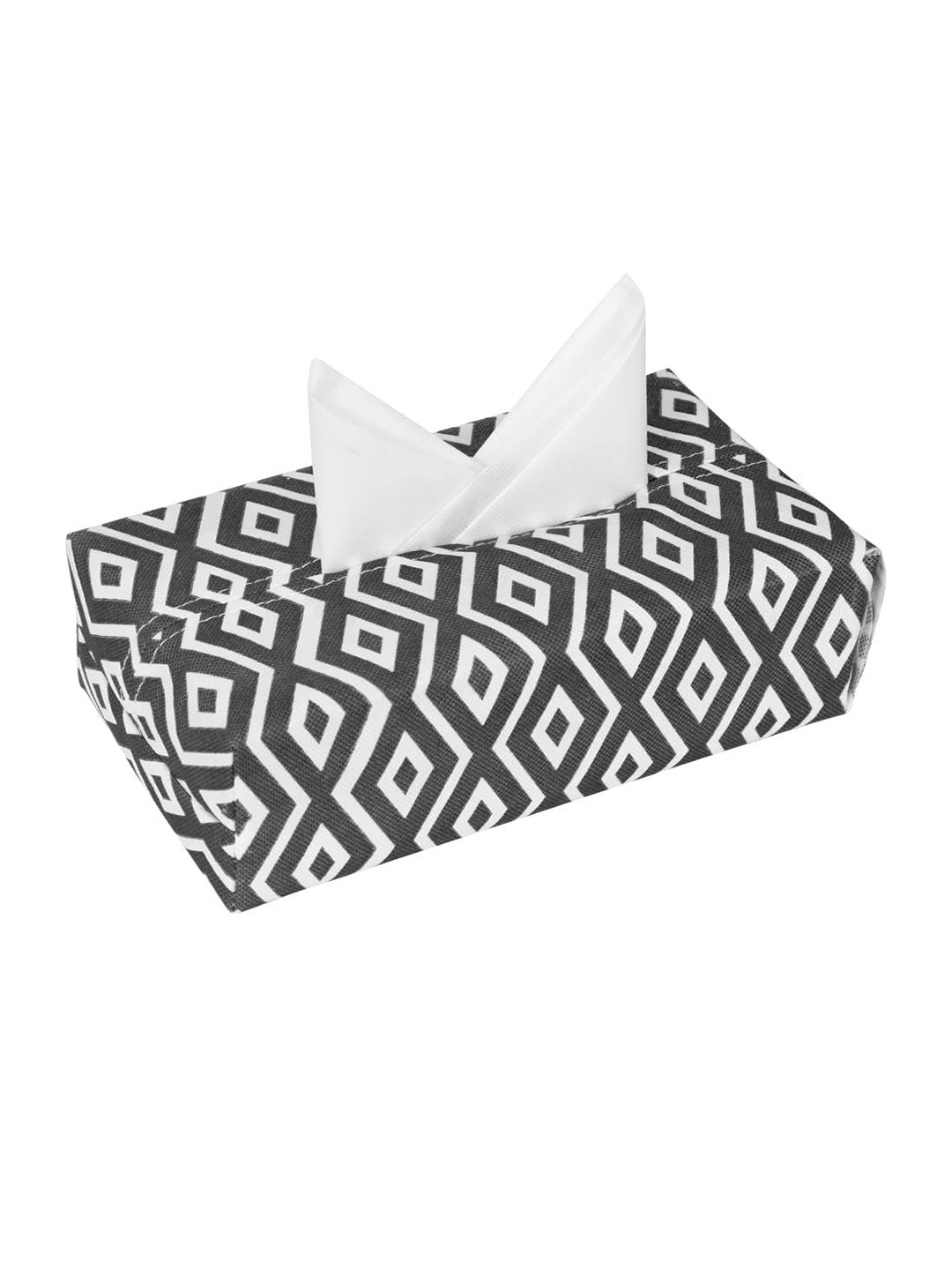 

prettykrafts Black & White Printed Rectangular Tissue Holders