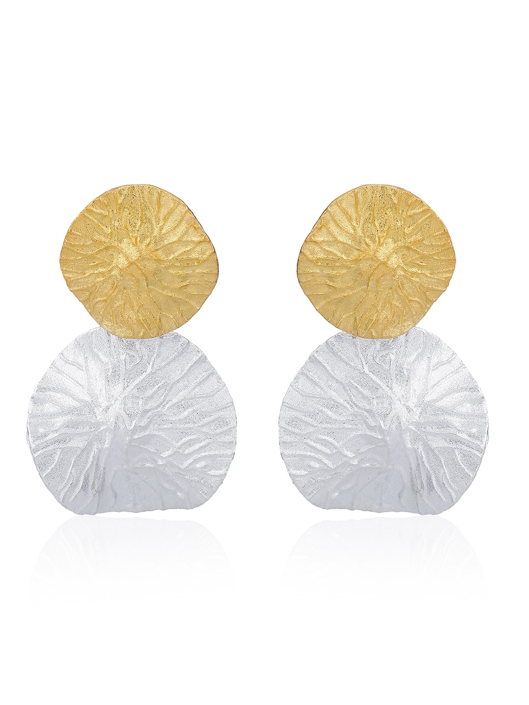 

Sangria 925 Sterling Silver Rhodium & Gold Plated Earrings