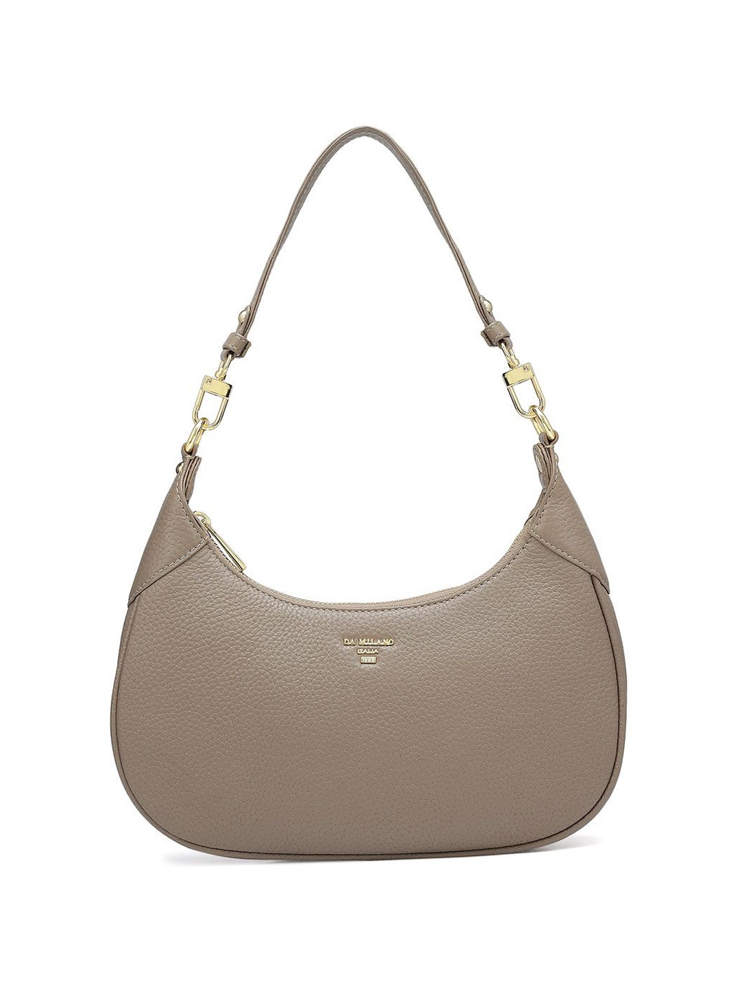 

Da Milano Women Textured Leather Handheld Bag, Grey