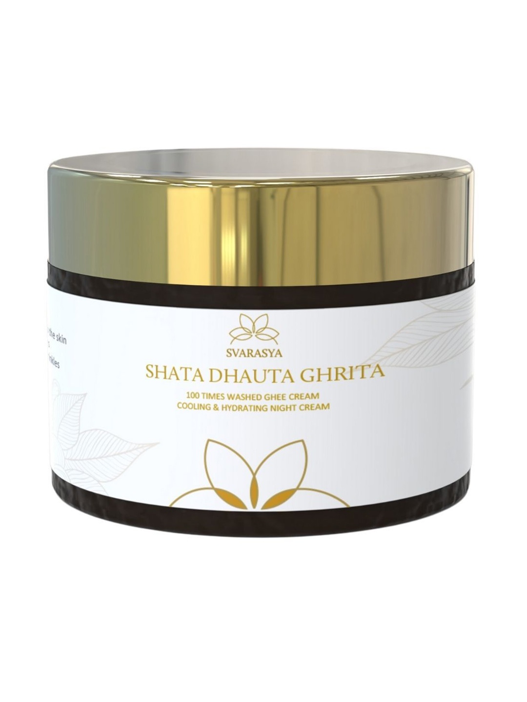 

Svarasya Shata Dhauta Ghrita Desi Ghee Skin Moisturizer & Night cream 25 g, White