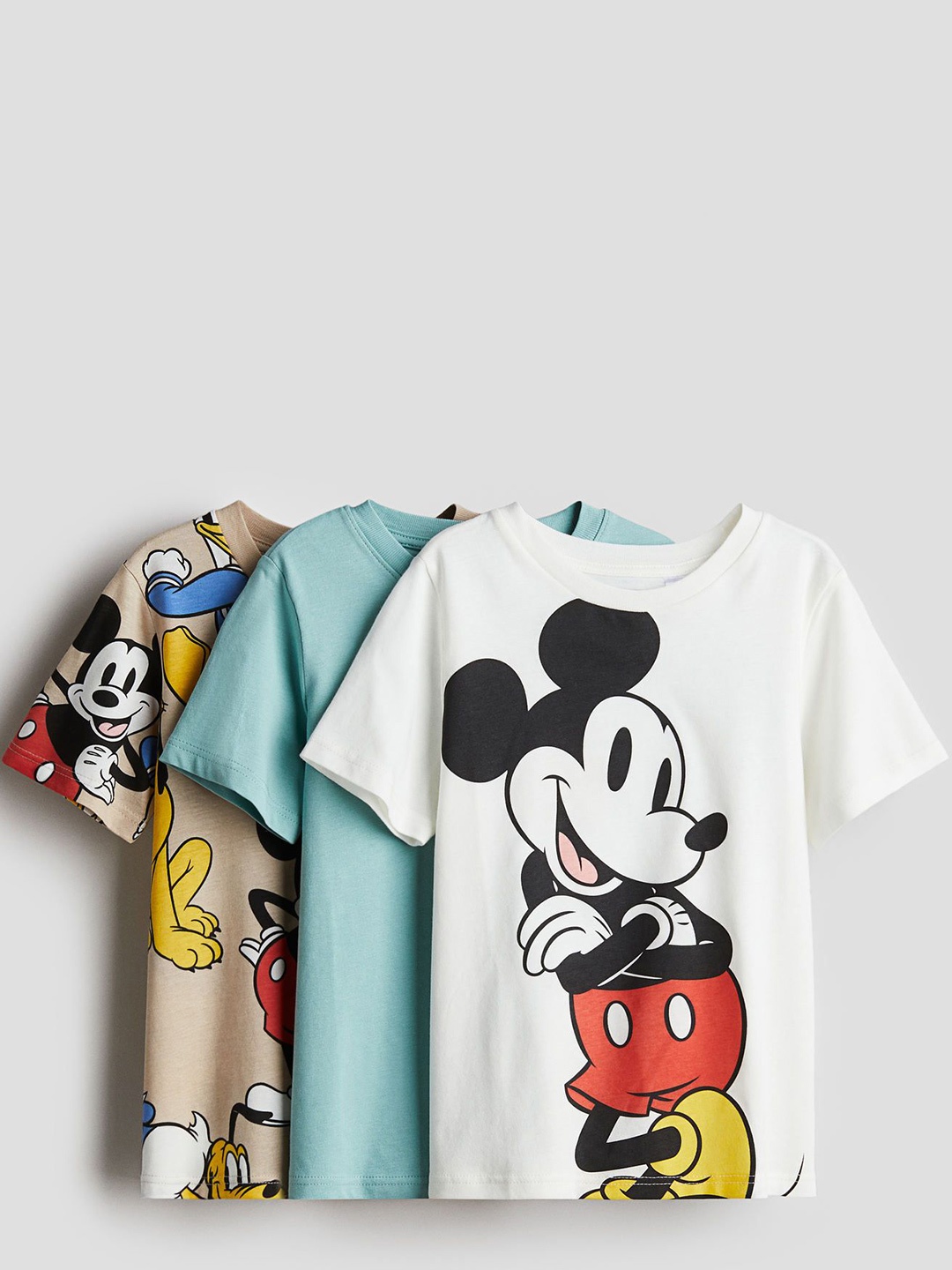 

H&M Infant Boys 3-Pack Printed Cotton T-Shirts, White