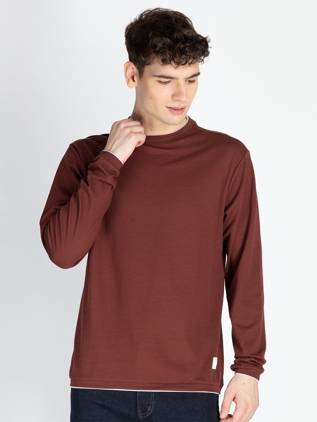

Status Quo Men Hooded Sweatshirt, Brown