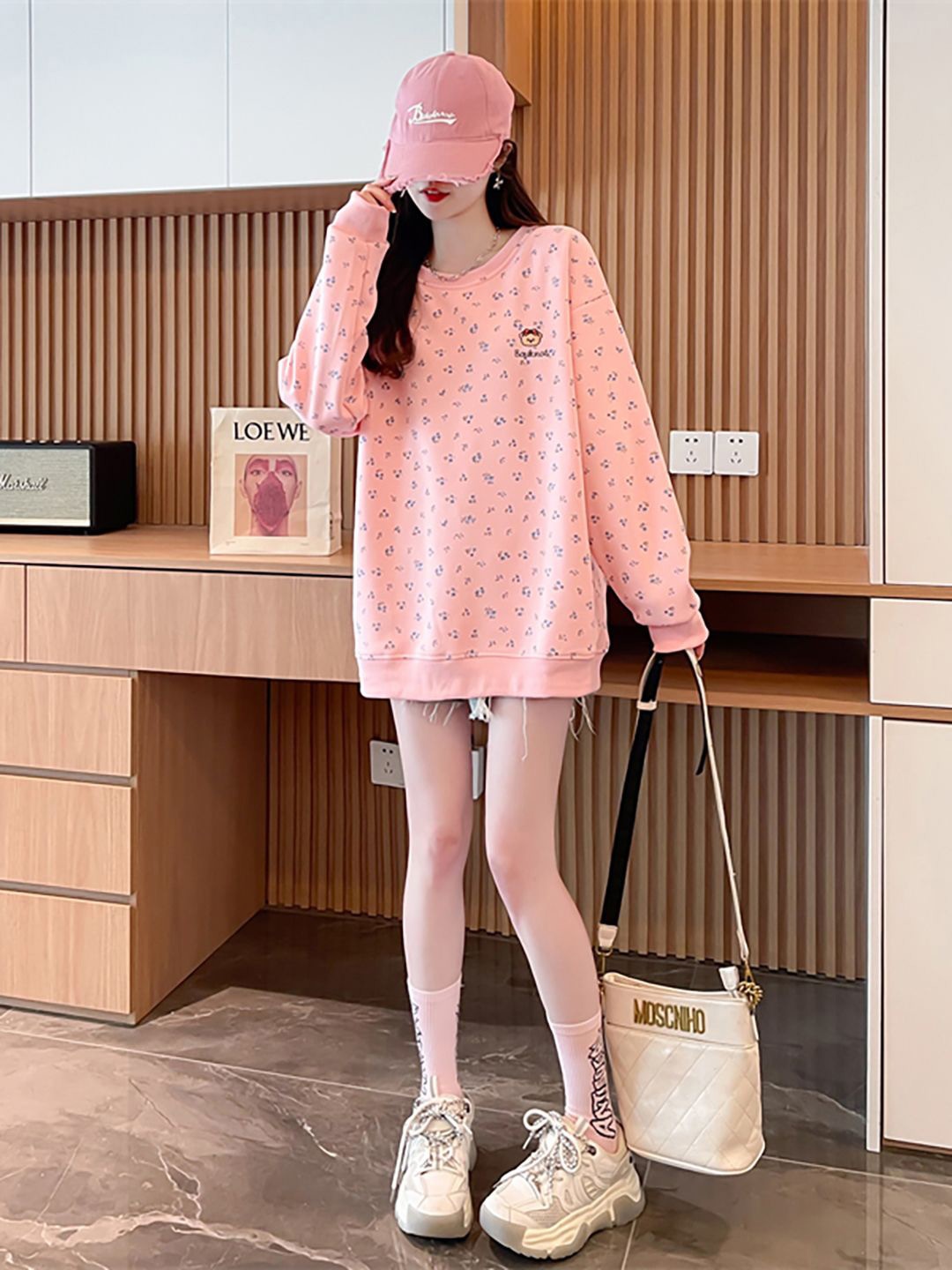 

JC Mode Women Printed Sweatshirt, Pink