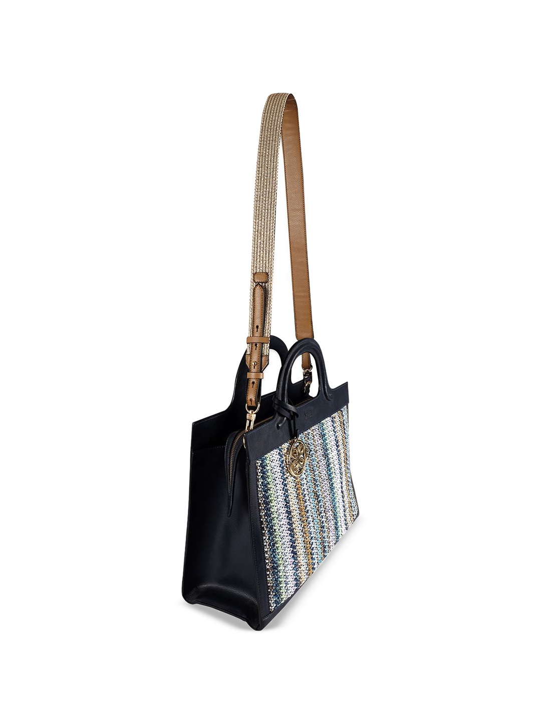 

HIE Textured Leather Sling Bag, Gold
