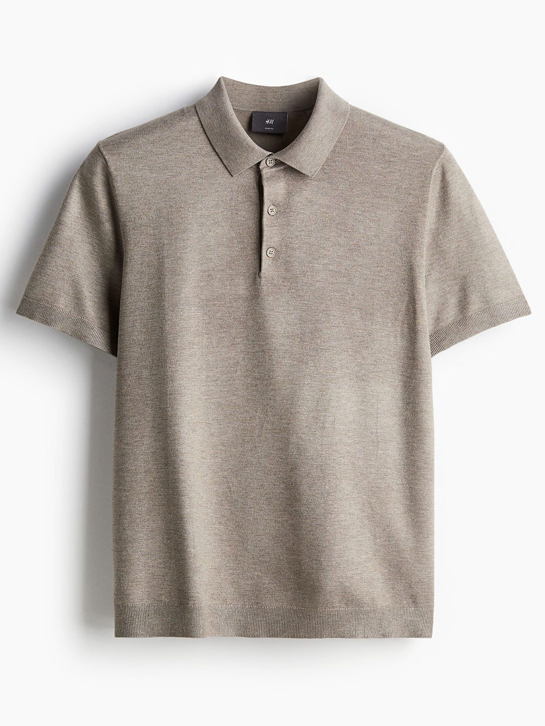 

H&M Men Slim Fit Polo Shirt, Beige