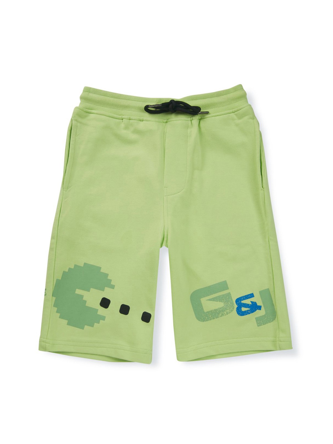 

Gini and Jony Boys Typography Printed Shorts, Green