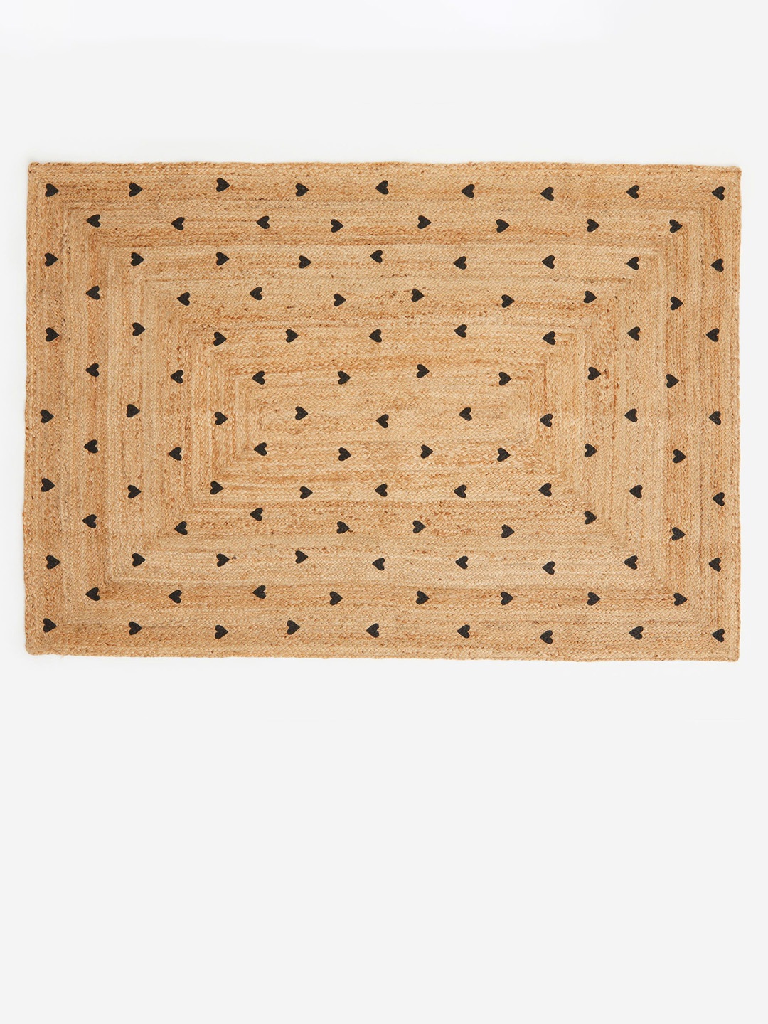 

H&M Boys Patterned Jute Rug, Beige
