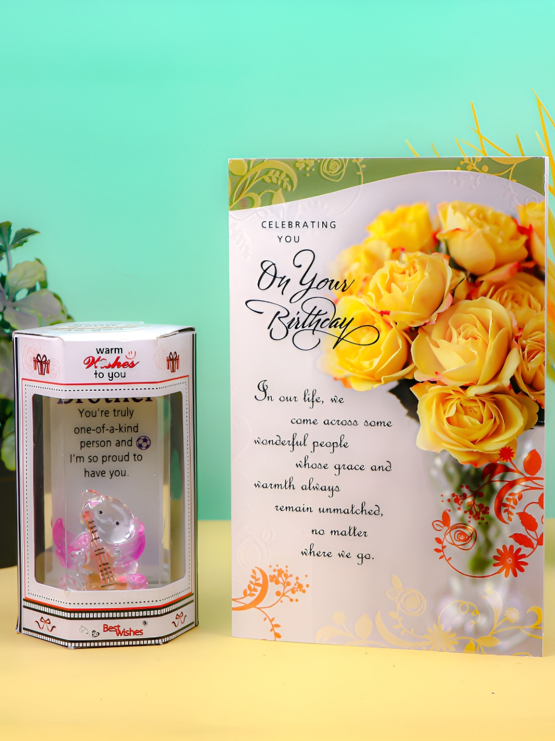 

Archies White & Pink Best Brother Quotation With Greeting Card Home Gift Sets