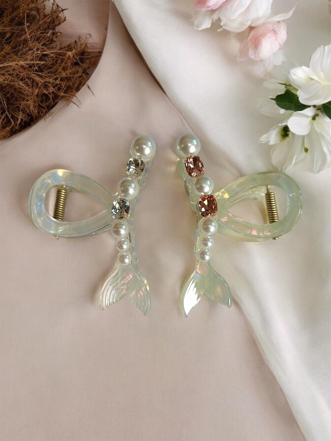 

CHRONEX Women Set of 2 Claw Clip, Green