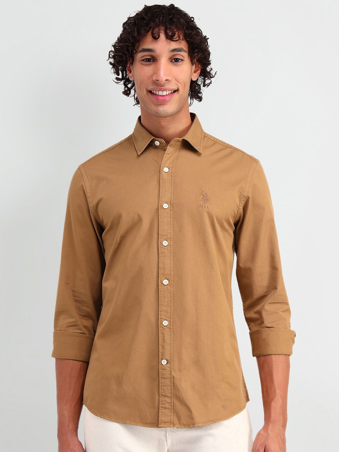 

U.S. Polo Assn. Denim Co. Men Slim Fit Opaque Casual Shirt, Yellow