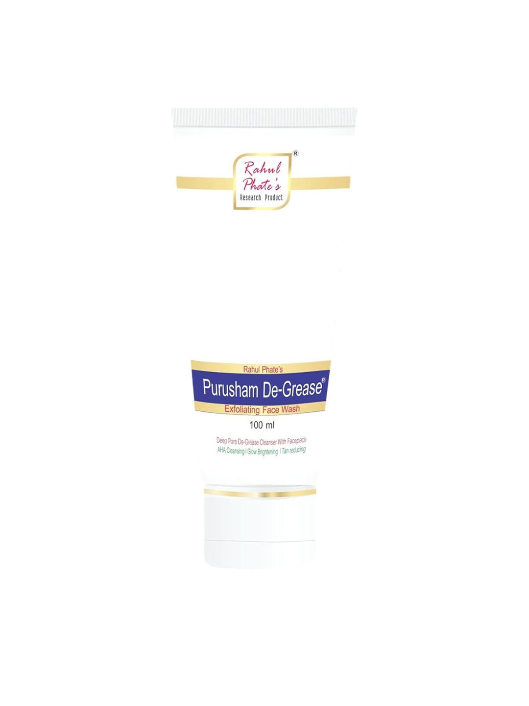 

Rahul Phate Research Product Purusham De-Grease Exfoliating Face Wash -100ml, White