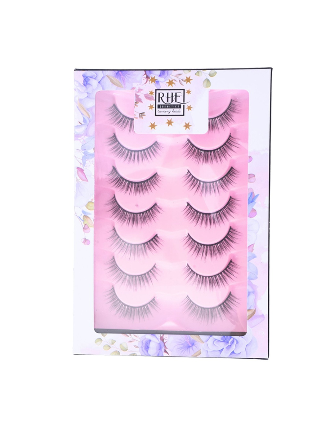 

Rhe Cosmetics Set Of 7 Long & Natural Look 3D False Eyelashes, Black