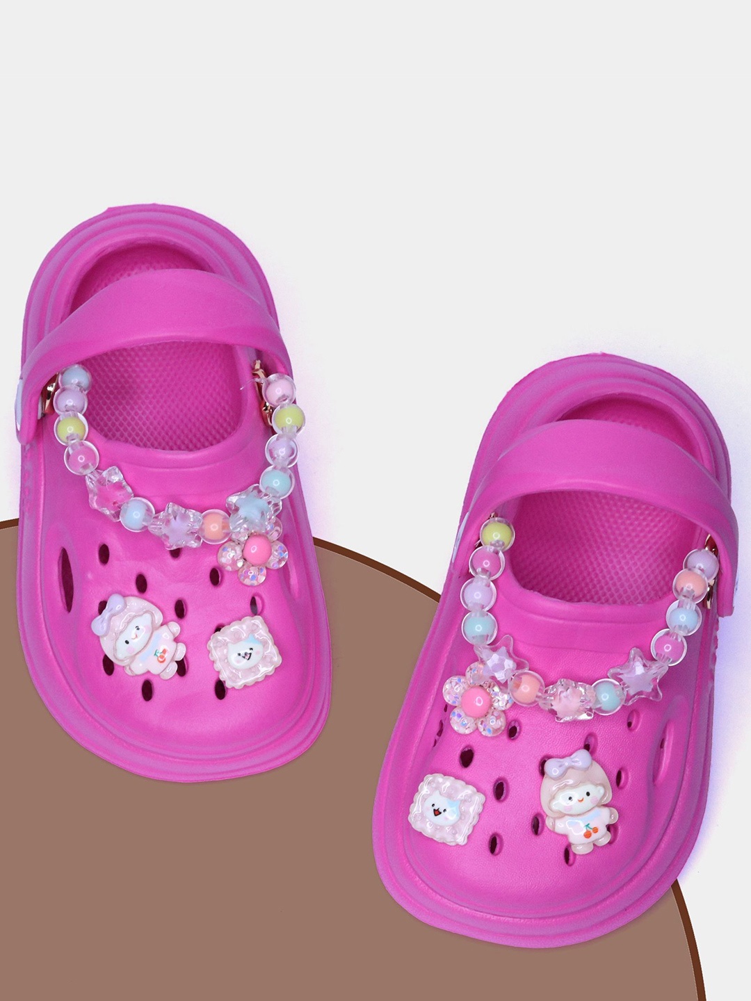 

FEETWELL SHOES Girls Croslite Clogs, Pink