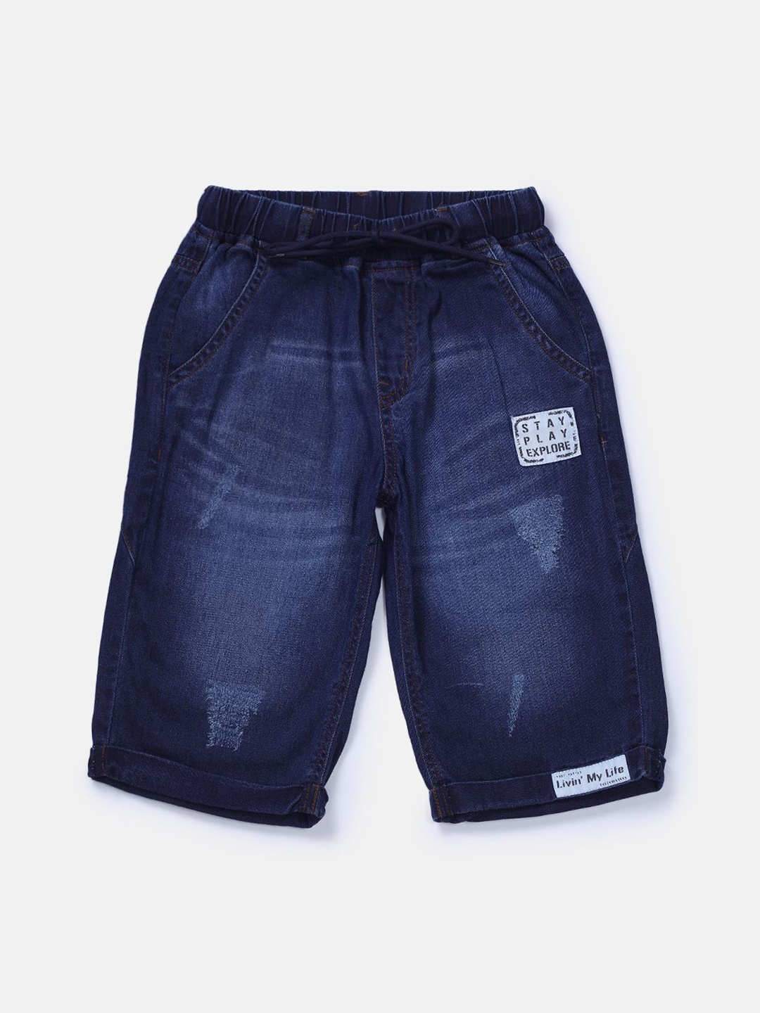 

Gini and Jony Boys Washed Denim Technology Shorts, Blue