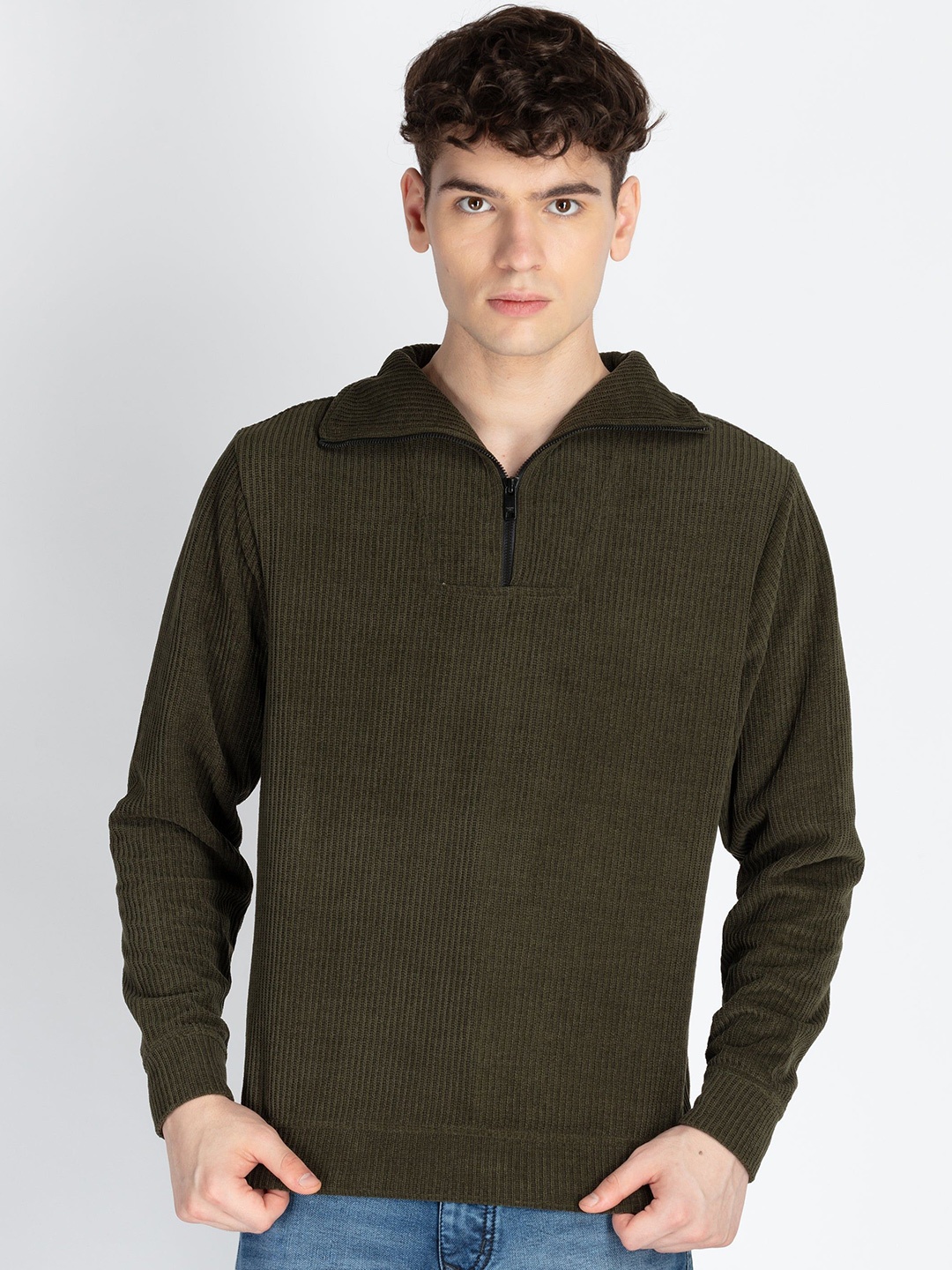 

Status Quo Men Hooded Sweatshirt, Olive