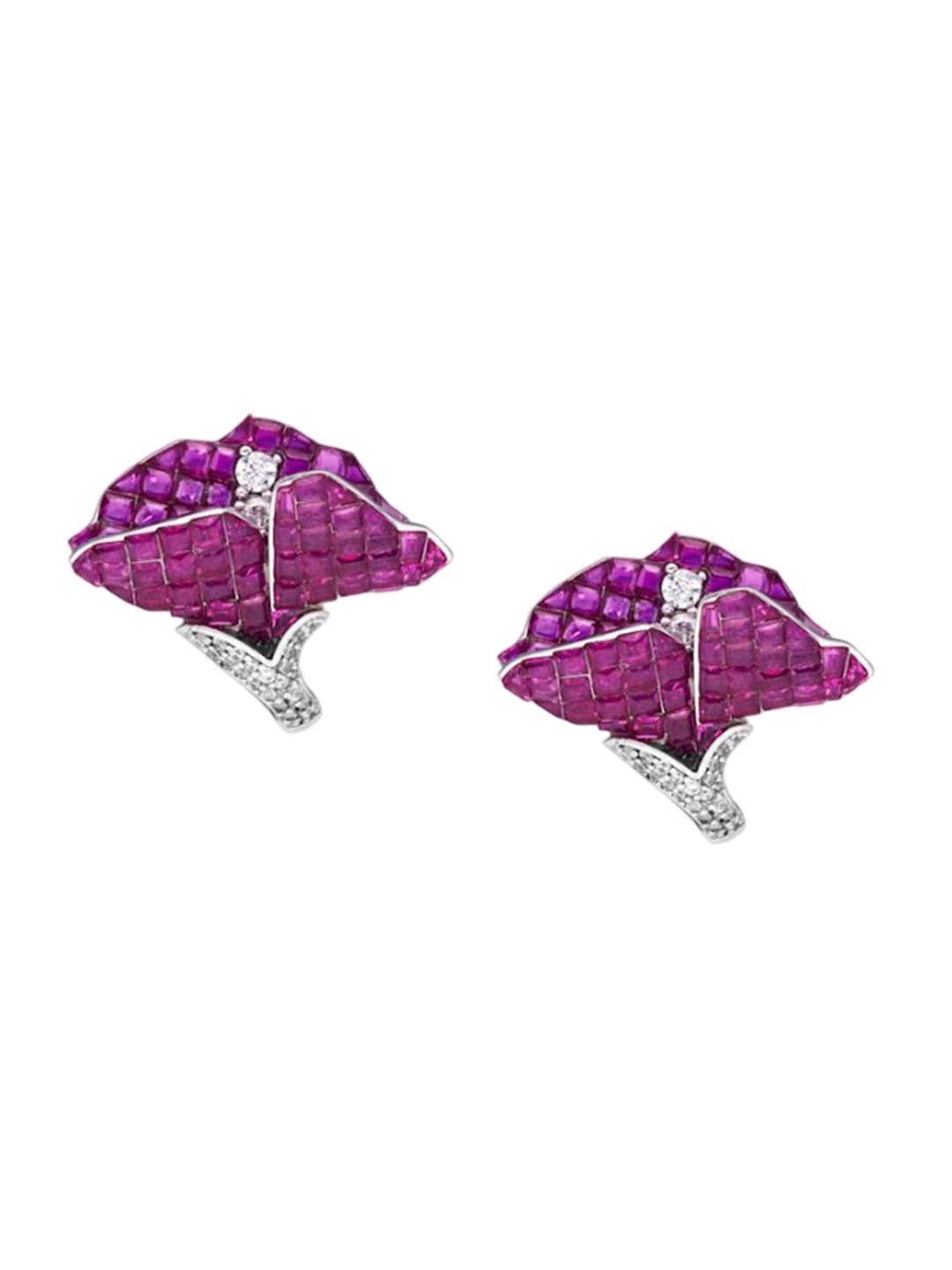 

MISS JO Moonlit Willow 925 Sterling Silver Rhodium-Plated Crystals Studs