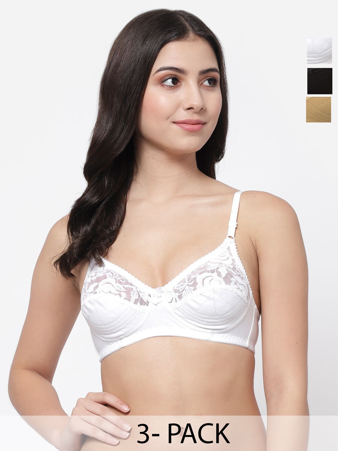 

Docare Bralette Bra Full Coverage, White
