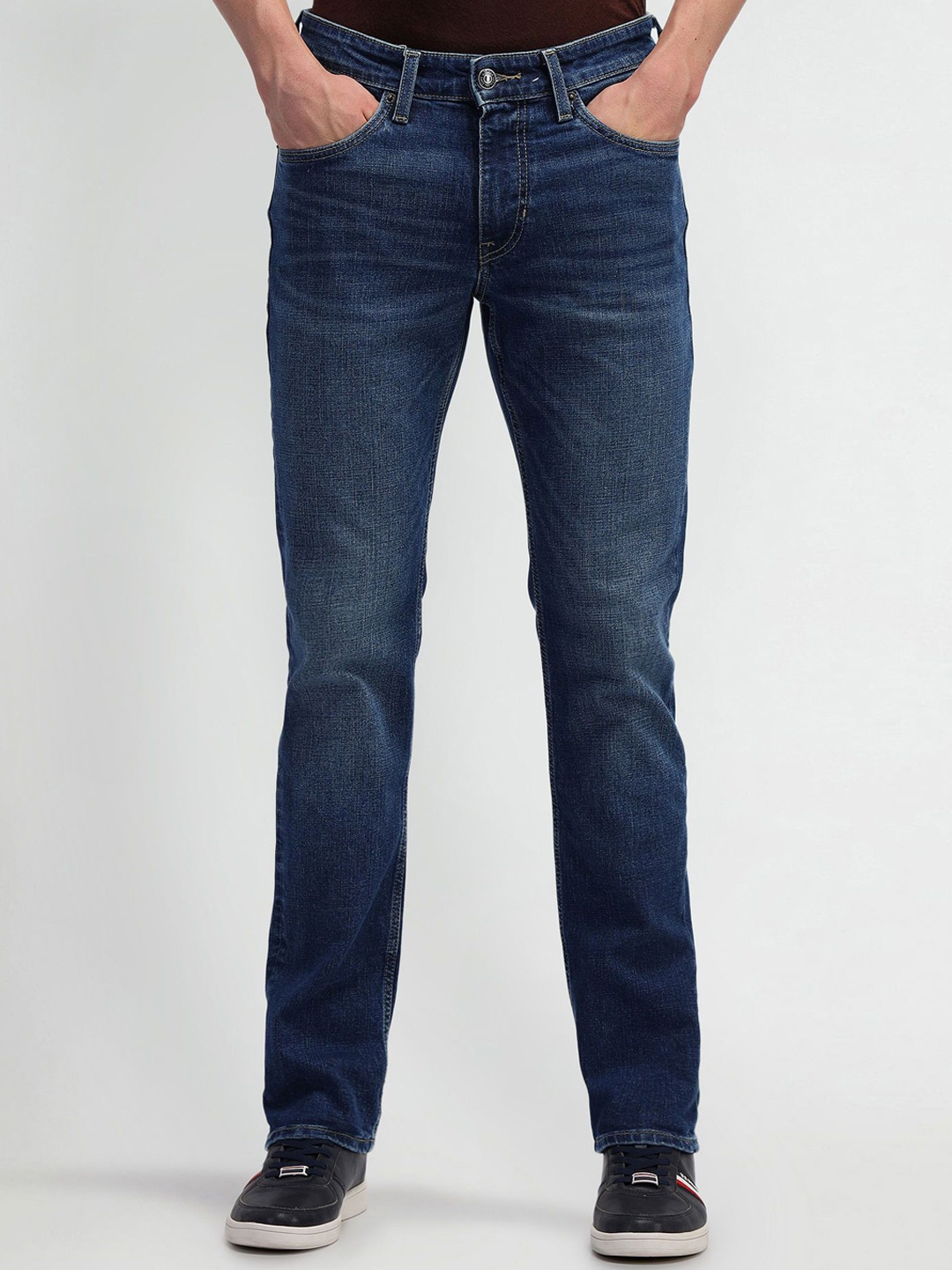 

U.S. Polo Assn. Denim Co. Men Slim Fit Heavy Fade Stretchable Jeans, Blue