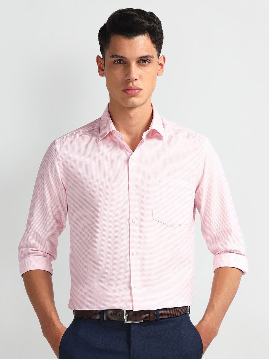 

Arrow Men Slim Fit Opaque Formal Shirt, Pink