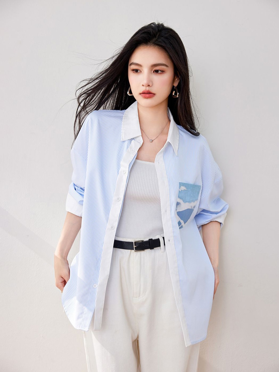 

JC Collection Women Opaque Casual Shirt, Blue