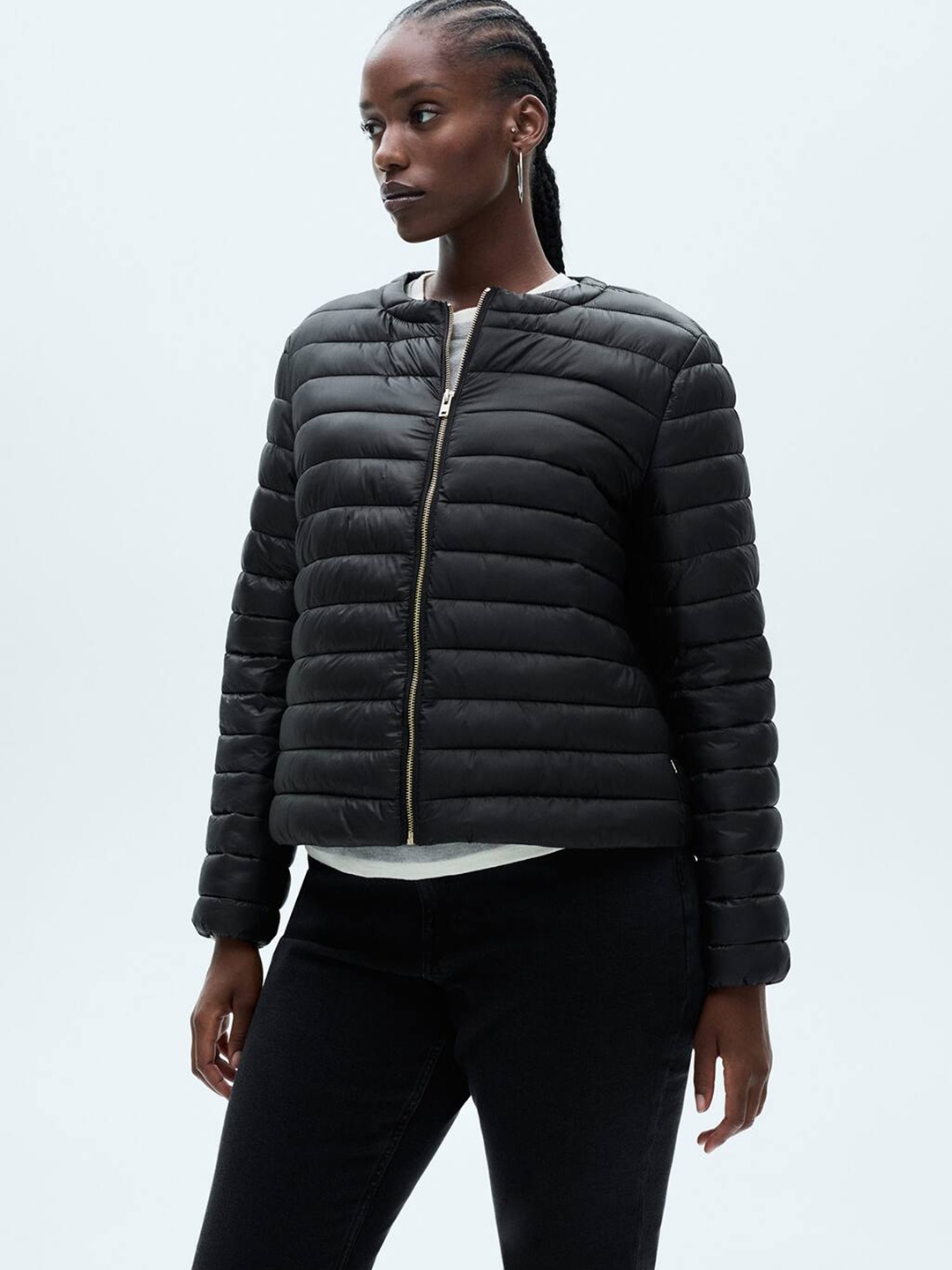 

MANGO Women Puffer Jacket, Black