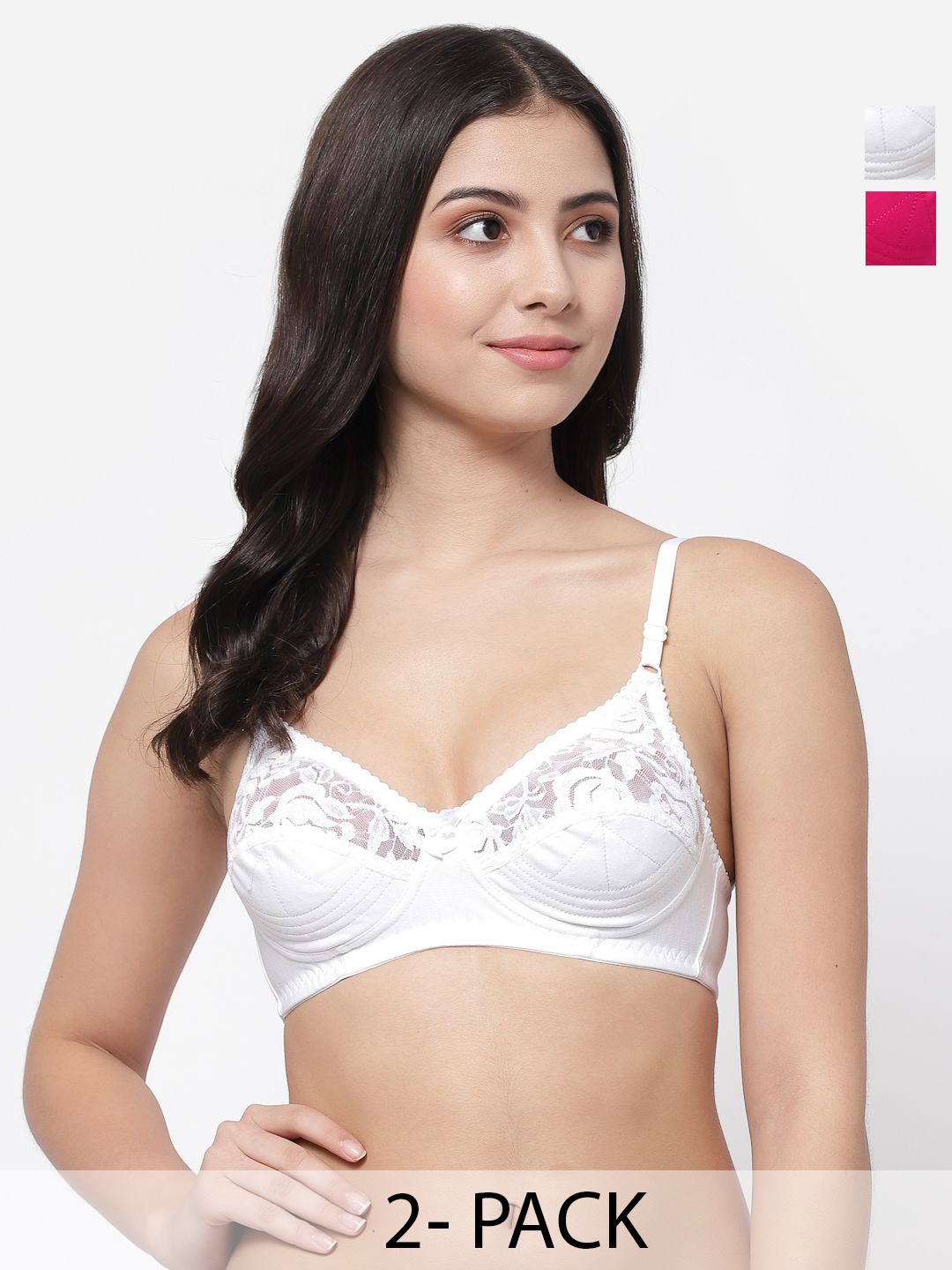 

Docare Bralette Bra Full Coverage, Pink