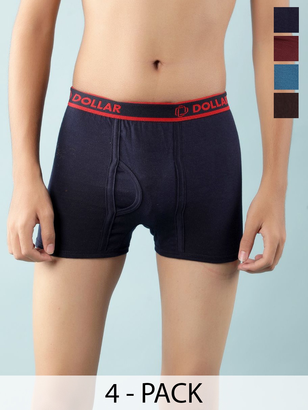 

Dollar Boys Pack Of 4 Assorted Cotton Trunks MLHTR-06-K-AST3-PO4