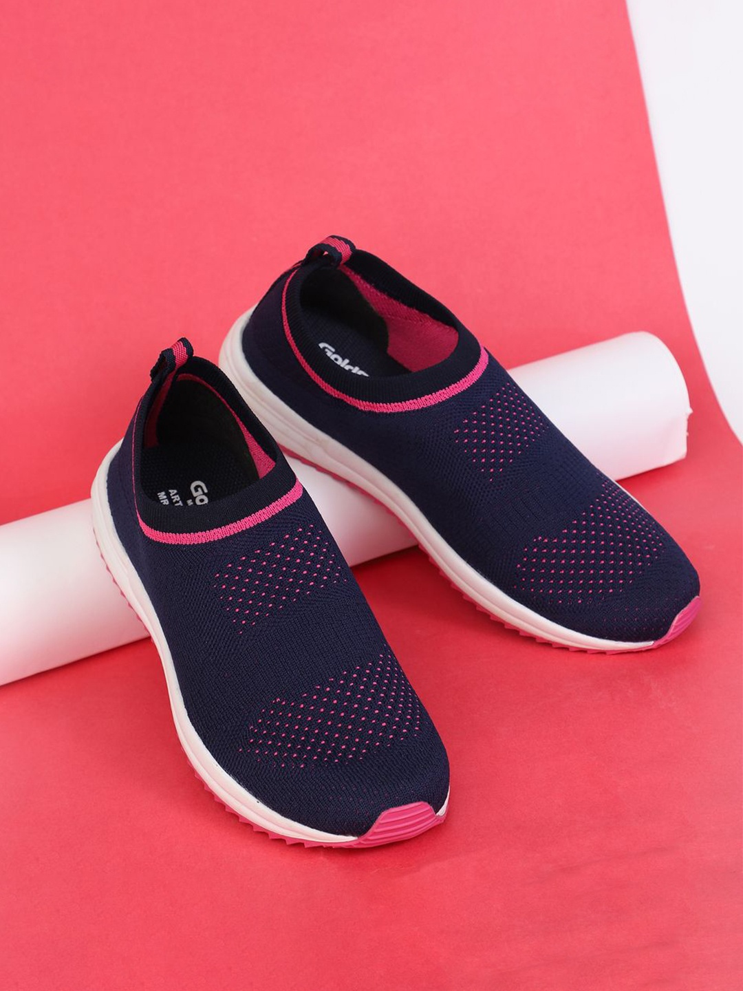 

Goldstar Women Mesh Running Non-Marking Shoes, Navy blue