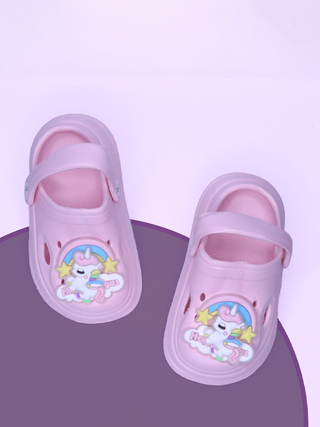 

FEETWELL SHOES Girls Croslite Clogs, Pink
