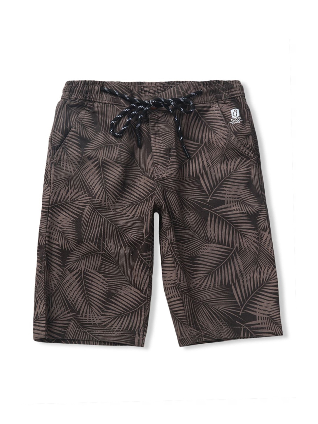 

Gini and Jony Boys Cotton Printed Regular Shorts, Olive